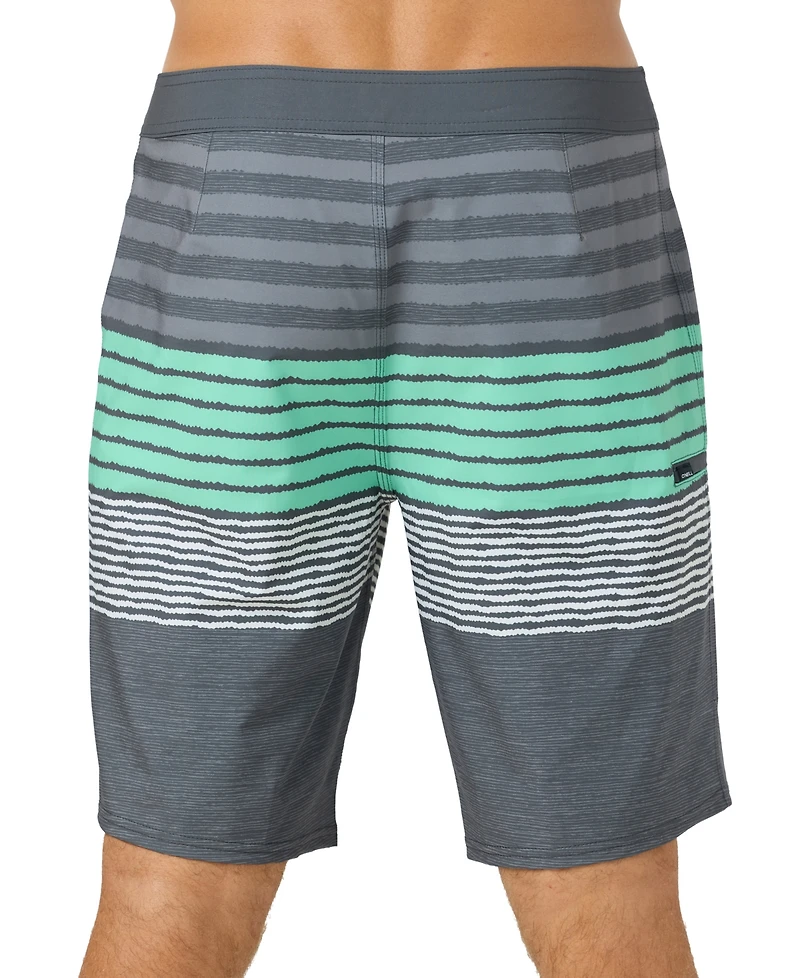 O'Neill Men's Hyperfreak Heat Striped Swim Boardshorts