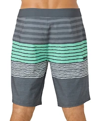 O'Neill Men's Hyperfreak Heat Striped Swim Boardshorts