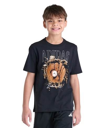 adidas Boys' 8-20 Short-Sleeve Photoreal Baseball Glove T-Shirt