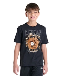 adidas Boys' 8-20 Short-Sleeve Photoreal Baseball Glove T-Shirt