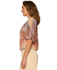 Democracy Women's Printed Scoop Neck Knit Top