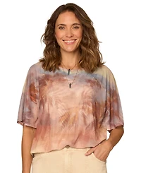 Democracy Women's Printed Scoop Neck Knit Top