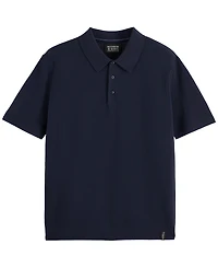 Scotch & Soda Men's Structured Knitted Short-Sleeve Polo Shirt