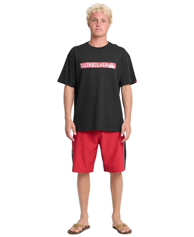 Quiksilver Men's Young Guns Clicker Red Box Oversized T-Shirt