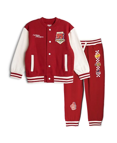 Cars Boy's (5-12) Fleece Varsity Jacket and Pants Set