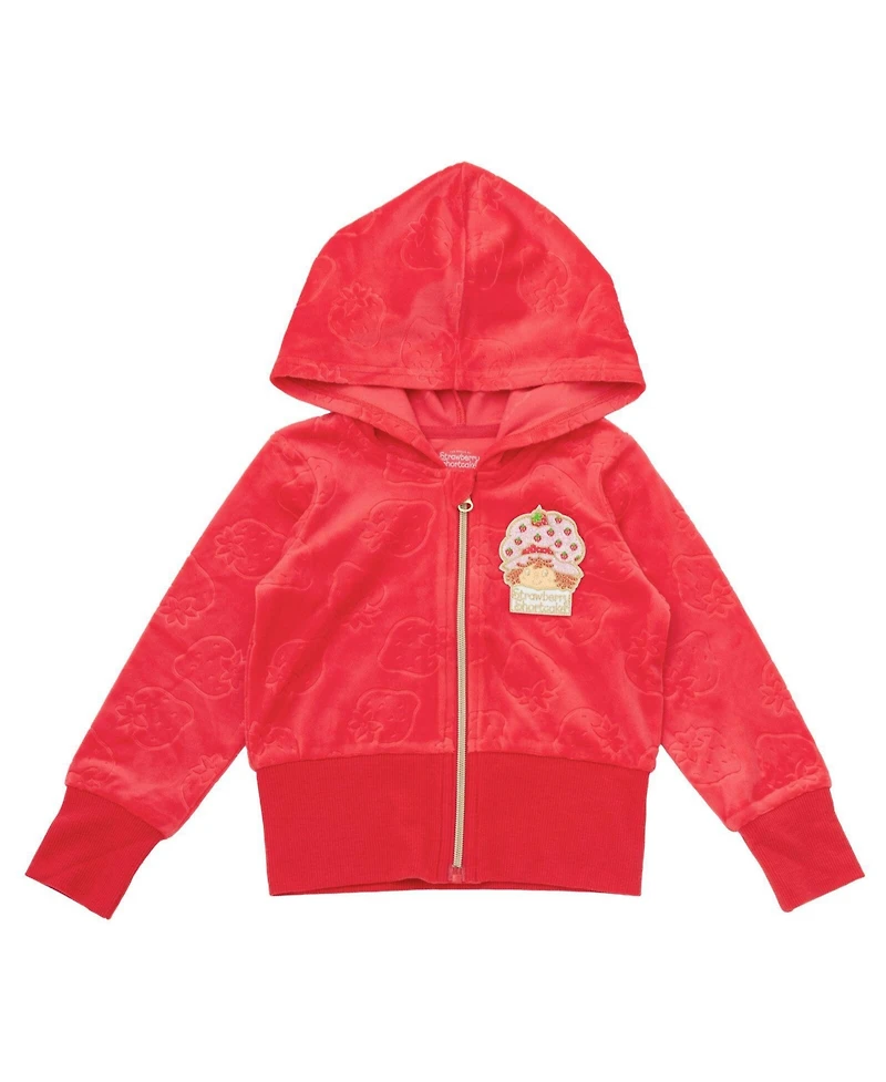 Strawberry Shortcake Girl's (5-12) Velour Hoodie and Pants Set