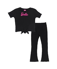 Barbie Girls' 5-12 Two-Piece Tee and Flare Leggings Set