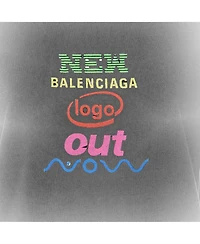 Pre-Owned Balenciaga Women's New Logo Graphic Print T-Shirt