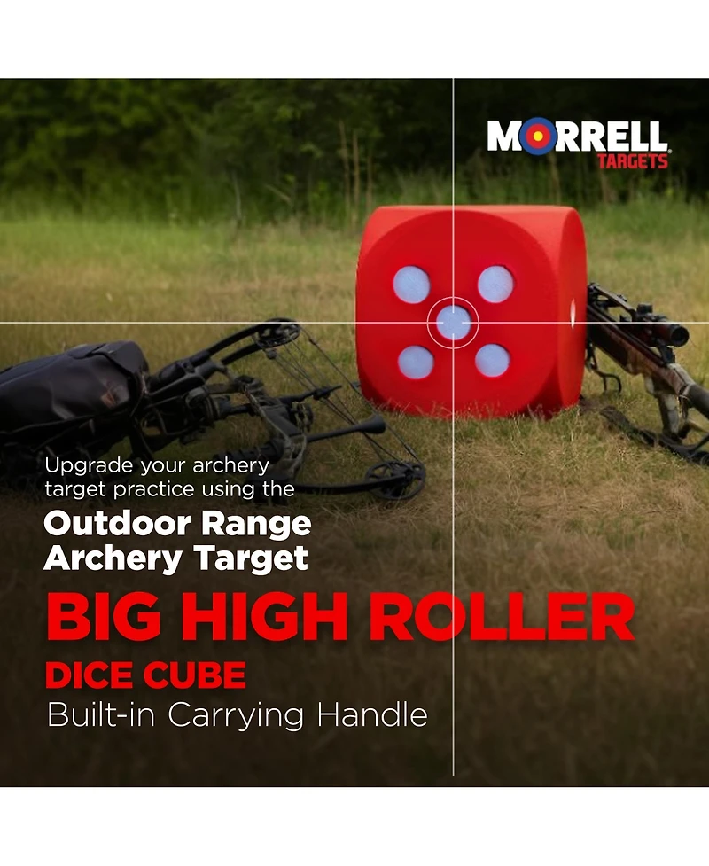 Morrell Targets High Roller Foam 6 Sided 21 Combo Archery Target, 13x13x13"