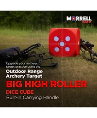 Morrell Targets High Roller Foam 6 Sided 21 Combo Archery Target, 13x13x13"
