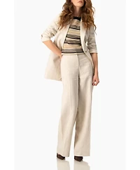 Ivonne Women's Chevron Stripe Crochet Knit Top