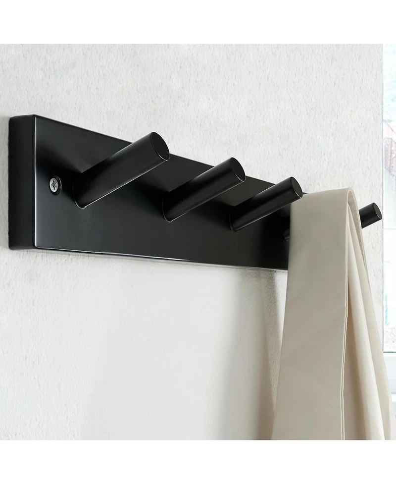 Yigii Bamboo 5-Peg Wall Rack for Coats, Hats, Towels
