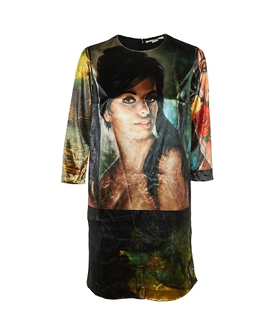 Pre-Owned Stella Mccartney Women's Printed Velvet Mini Dress