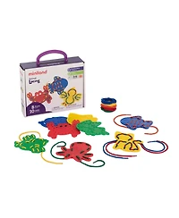 Miniland Animal Lacing Fine Motor Skills 18-Piece Set, Ages 3+