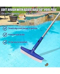 Xdovet Pool Brush Skimmer Net Telescopic Pole Kit