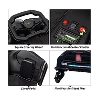 homfan Electric Drift Variable-Speed Go-Kart, 110 lbs Capacity, Ages 8+