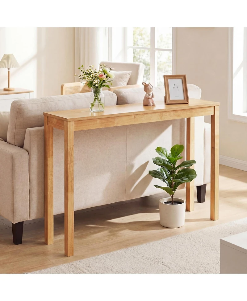 Slickblue Farmhouse Console Table with Thick Top Wooden Design