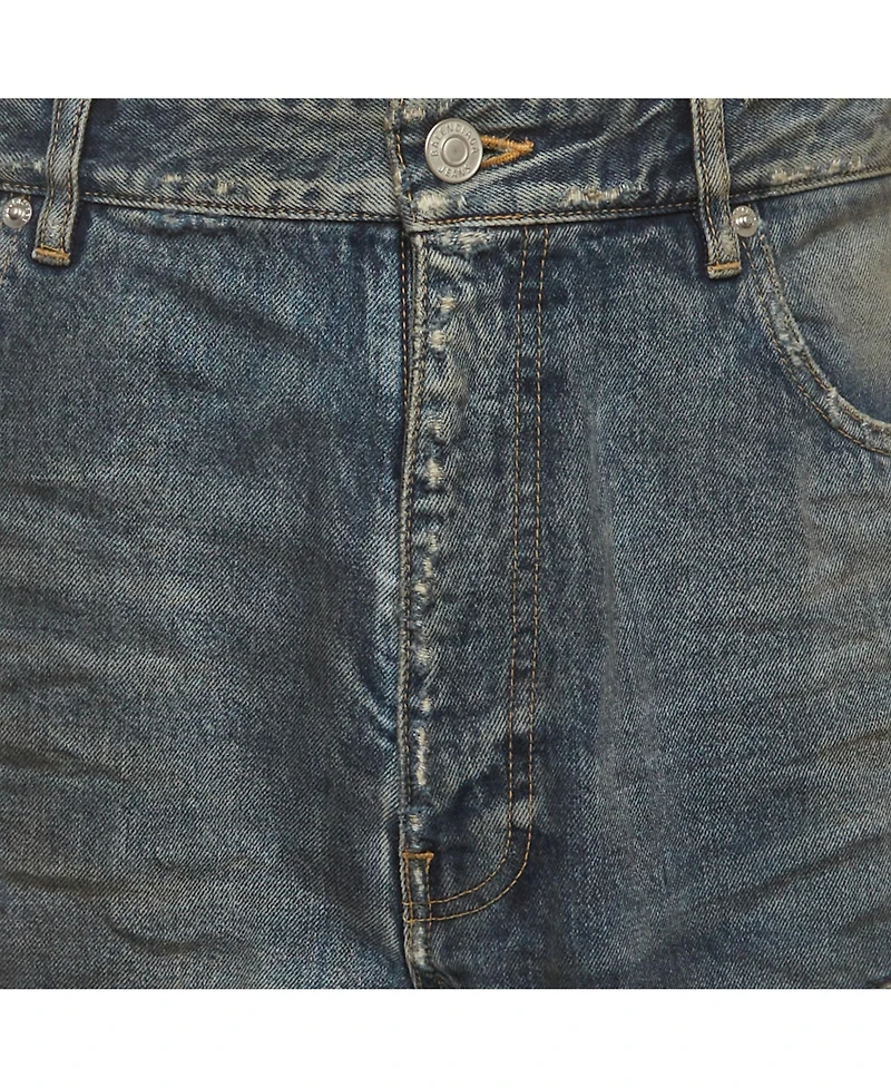 Pre-Owned Balenciaga Men's Denim Apron Skirt Docking Pants