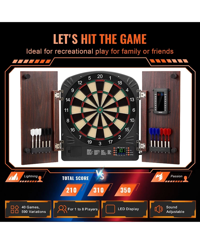 Vevor Dartboard and Cabinet Set Complete with All Accessories Easy Assembly
