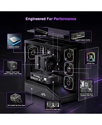 Nimo Gaming-Desktop,GeForce Rtx-5060 8GB Intel i5-14400F 16GB DDR5,1TB Ssd,650W Power Supply Argb Fan x4,Local Ai Power