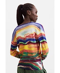 Desigual Women's Fine Knit Printed Sweater