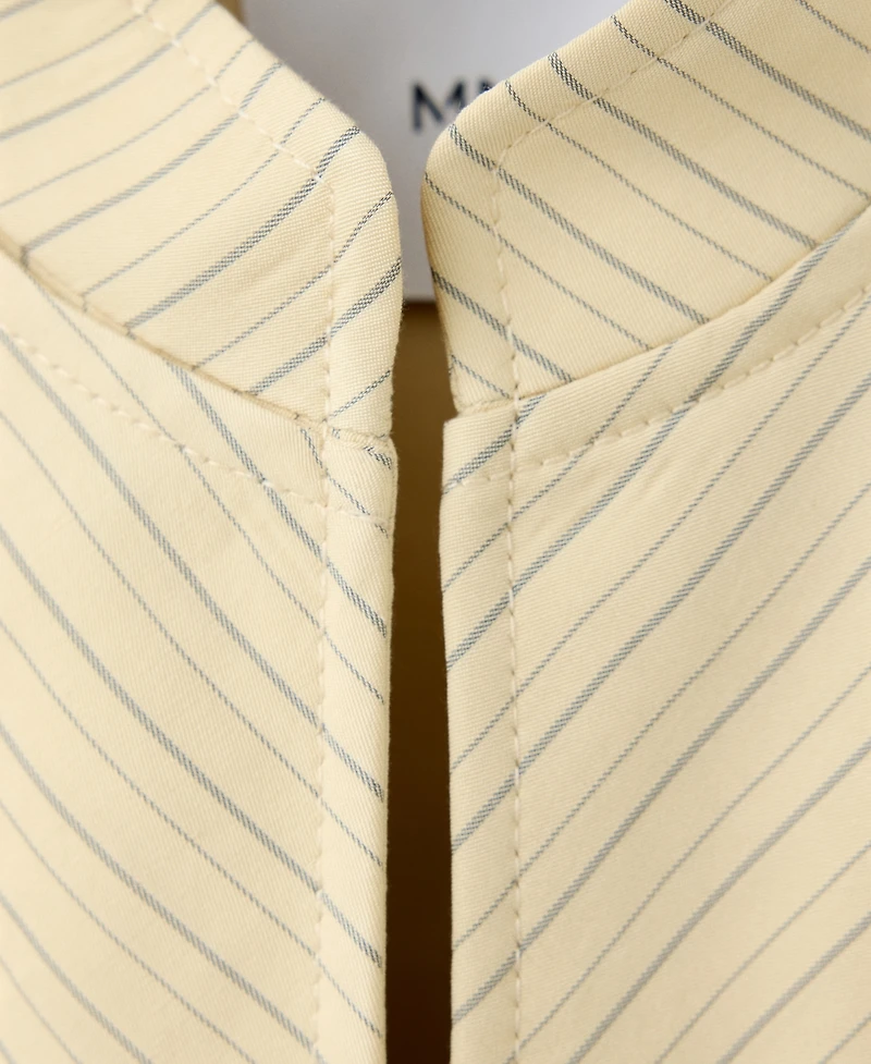 Mango Women's Buttons Pinstripe Jacket