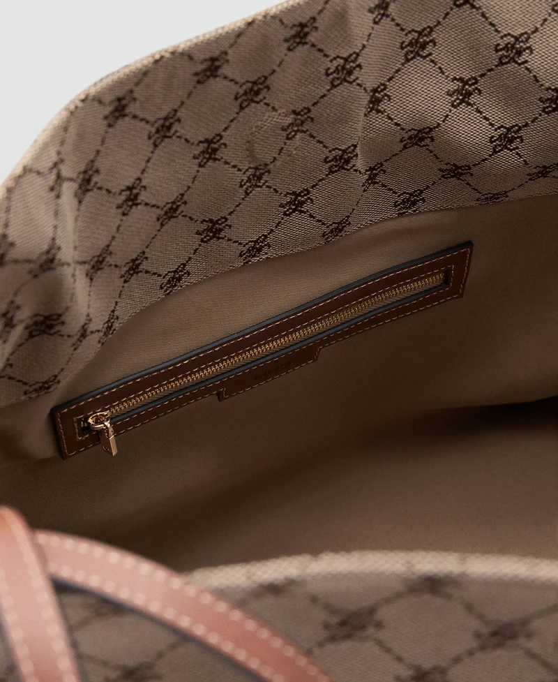 Mango Women's Jacquard Bucket Bag
