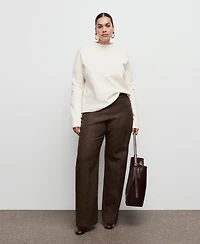 Mango Women's Perkins Neck Knitted Sweater