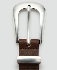 Mango Women's Metal Detail Leather Belt