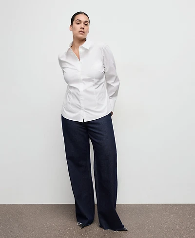 Mango Women's Slim-Fit Poplin Shirt