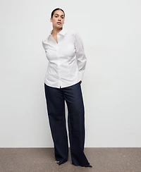 Mango Women's Slim-Fit Poplin Shirt