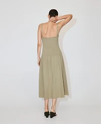 Mango Women's Ruched Neckline Full Dress