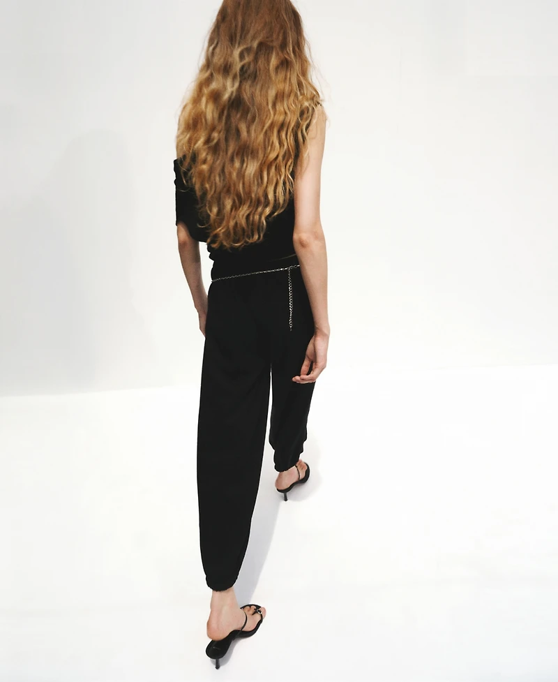 Mango Women's Mid-Rise Baggy Pants