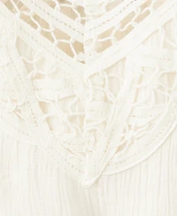 Mango Women's Openwork Embroidery Crinkled Dress
