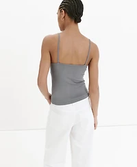 Mango Women's Thin Straps Sparkly Top