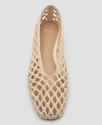 Mango Women's Braided Ballet Flats