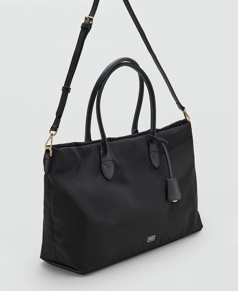 Mango Women's Double Handle Shopper Bag