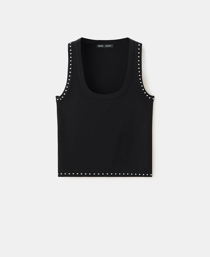 Mango Women's Stud Detail Tank Top