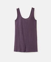 Mango Women's Open-Back Linen Romper