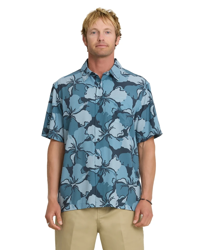 Quiksilver Waterman Men's Mix Perform Short-Sleeve Shirt