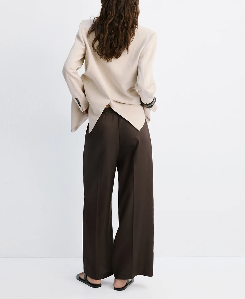 Mango Women's High-Waisted Lyocell Pants