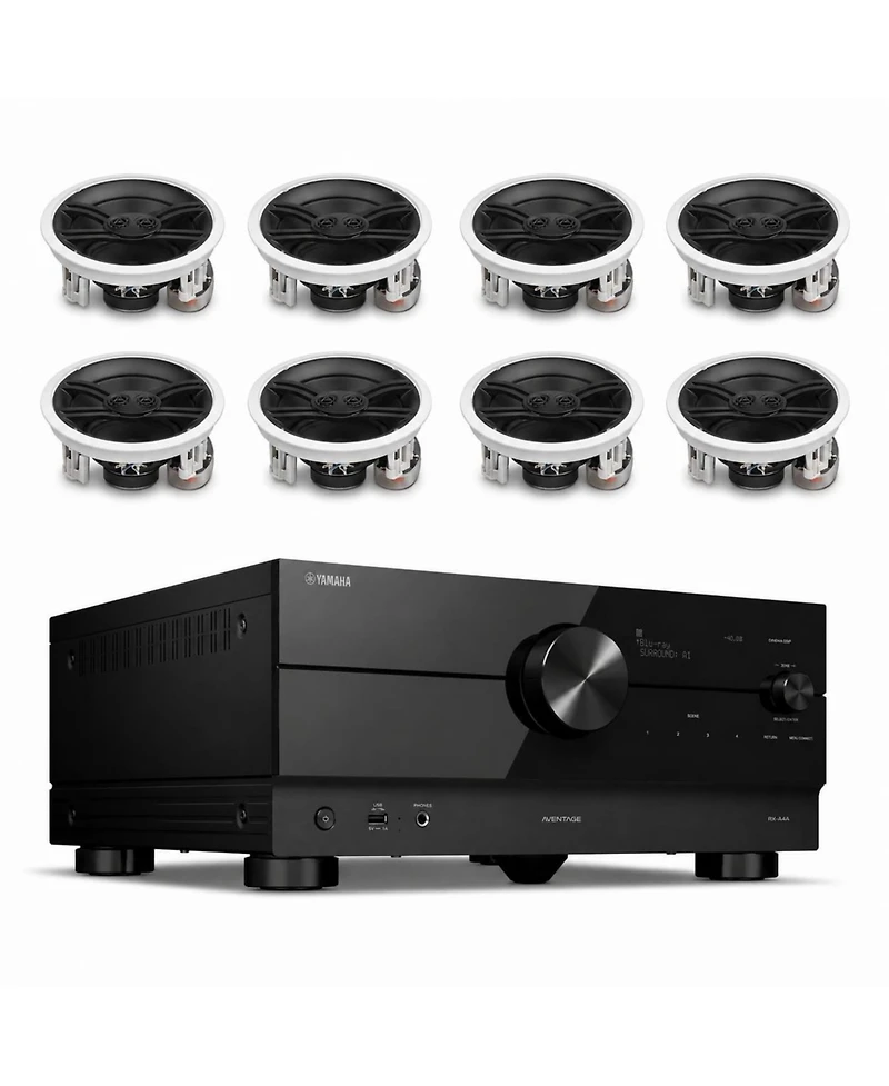 Yamaha Rx-A4A 7.2 Av Receiver with 4-Pair In-Ceiling Speakers
