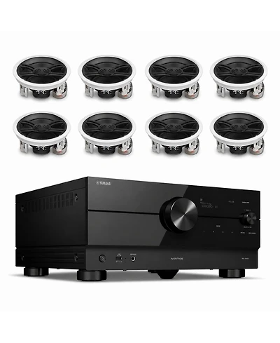 Yamaha Rx-A4A 7.2 Av Receiver with 4-Pair In-Ceiling Speakers