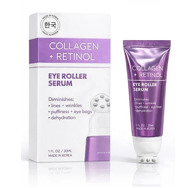 Lovery Collagen + Retinol Korean Eye Roller Serum - Korean Skincare for Anti-Aging Under Eye Treatment