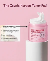 Lovery Korean Skin Care Resurfacing Toner Pads with Aha + Bha + Collagen - 70 Pads