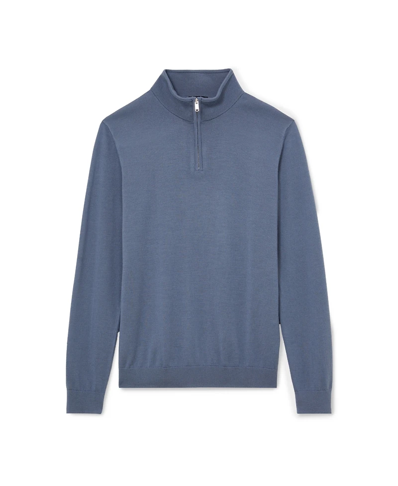 Reiss Men's Blackhall Merino Wool Half-Zip Funnel-Neck Jumper