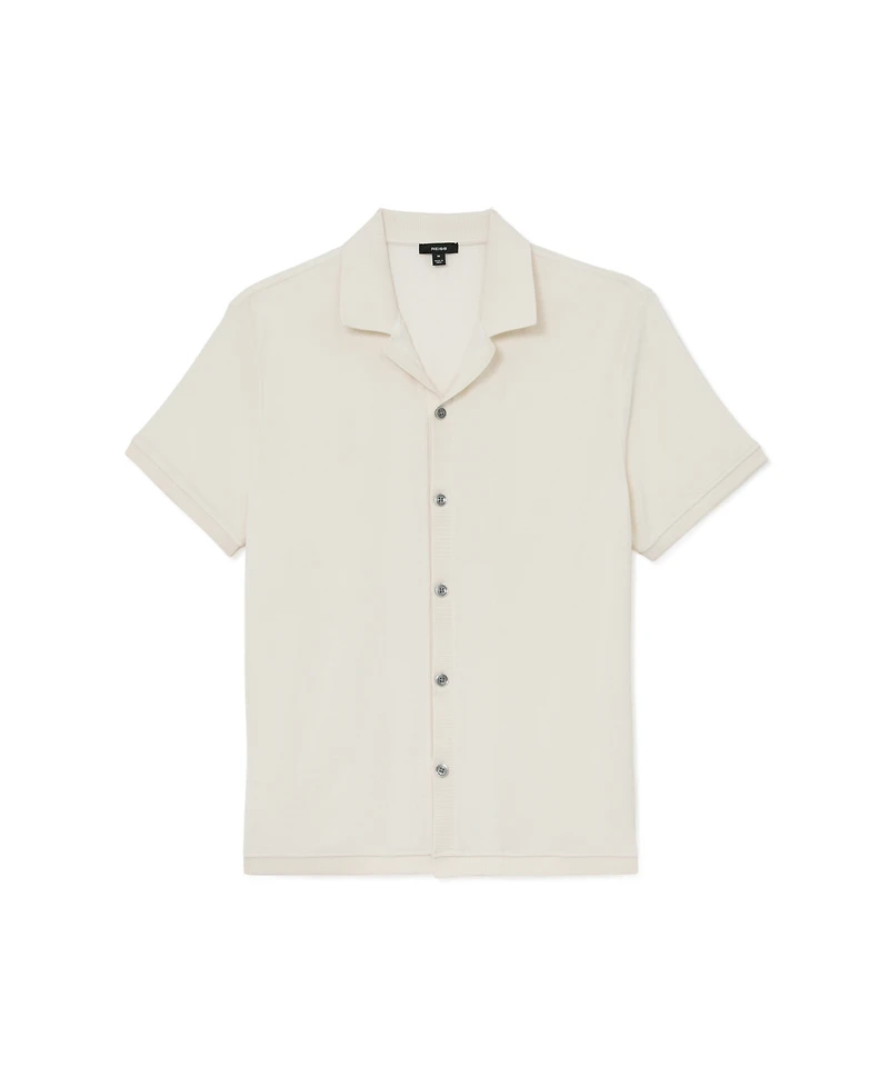 Reiss Men's Eden Towelling Short-Sleeve Shirt