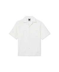 Reiss Men's Odessa Ribbed Cuban-Collar Shirt