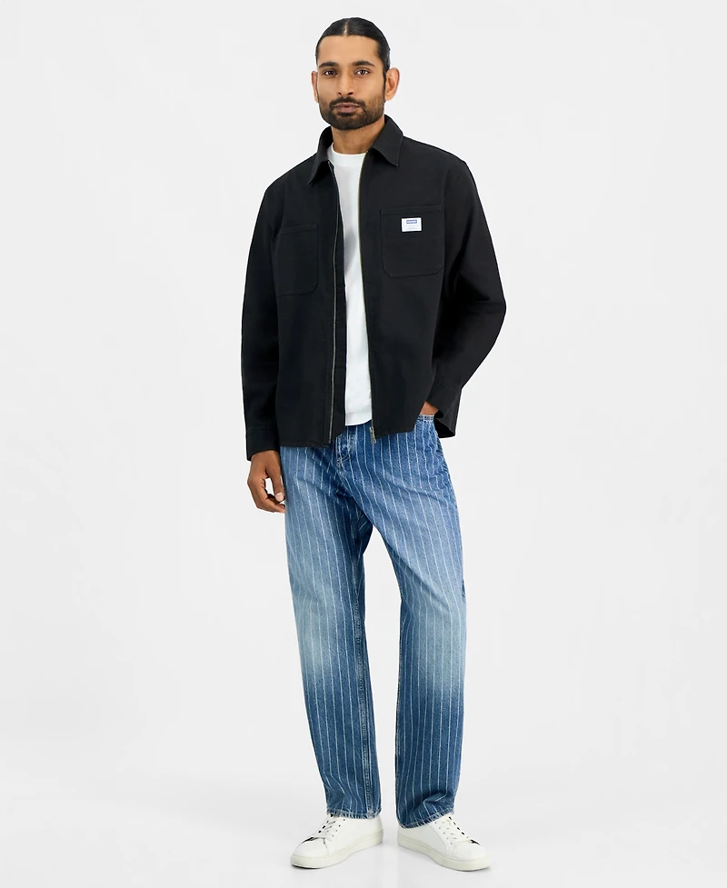 Hugo by Boss Men's Ekyzone Heavy Cotton Canvas Zip-Closure Shirt Jacket