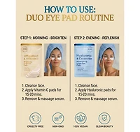 Lovery Under Eye Masks Duo - Korean Skincare Under Eye Pads with Vitamin C, E, Hyaluronic and Ceramide for Hydration and Brightening Treatment